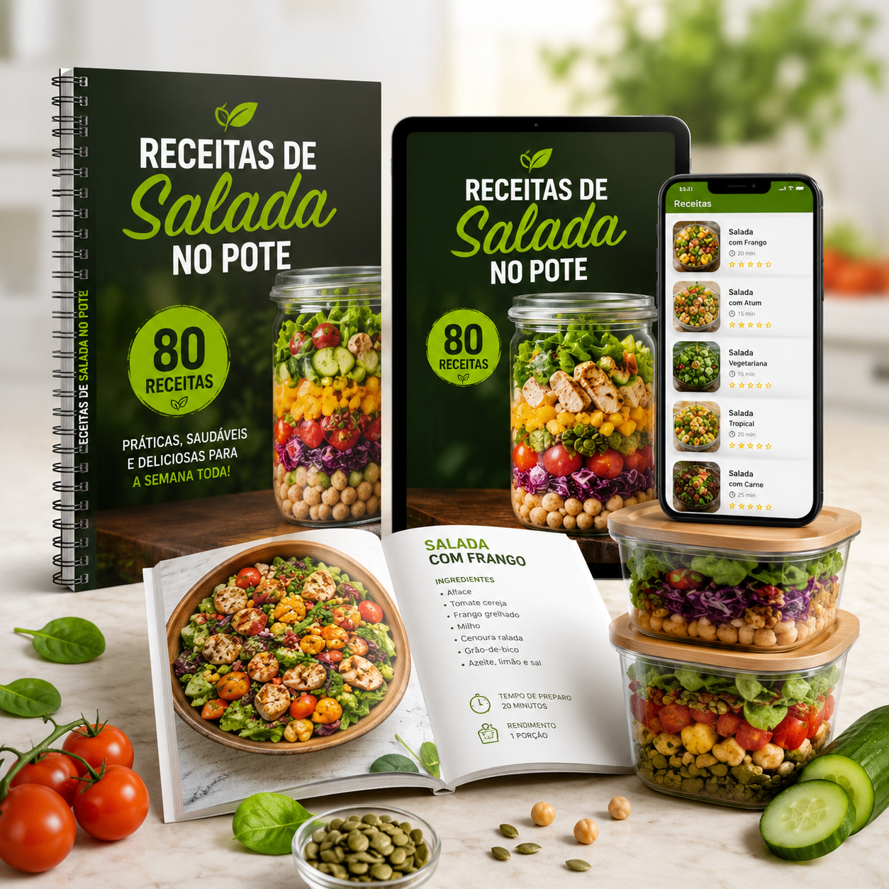 Salada no Pote Completo